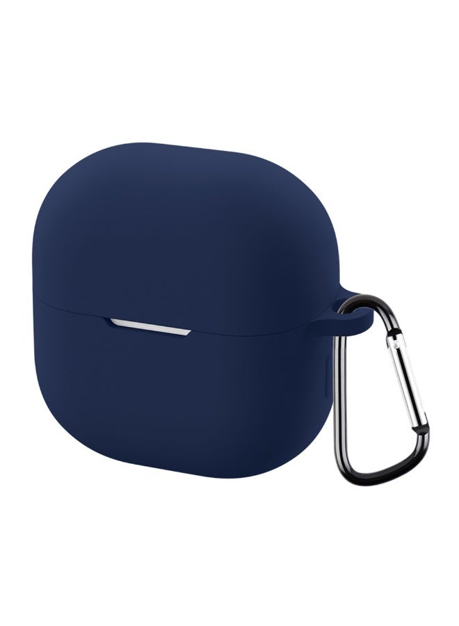 Silicone Case for Huawei Huawei Free Clip 2 with Carabiner Hook, Shockproof Protective Cover, Solid Color (Blue)